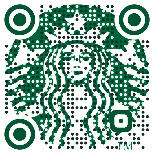 Example: the Starbucks logo as a Logo art QR code